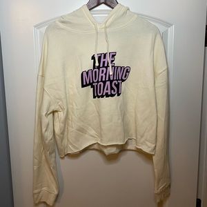 NEVER WORN Morning Toast Large Cropped Hoodie